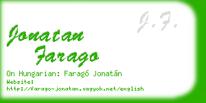 jonatan farago business card