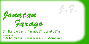 jonatan farago business card